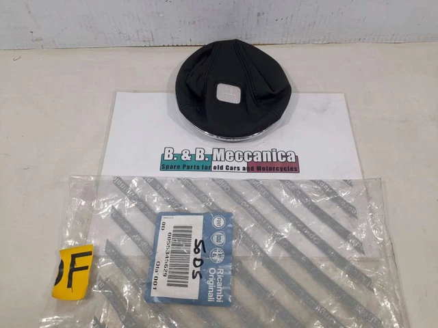 Soufflet De Levier De Vitesses En Cuir Blanc Pour Fiat Nouvelle 500 - Pièce De Rechange - Neuf