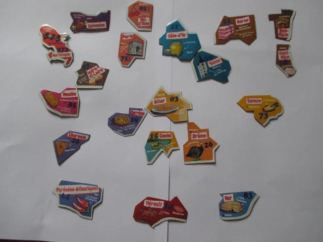 LOT DE 78 Magnets Aimants Le Gaulois carte De France Départements EUR 3