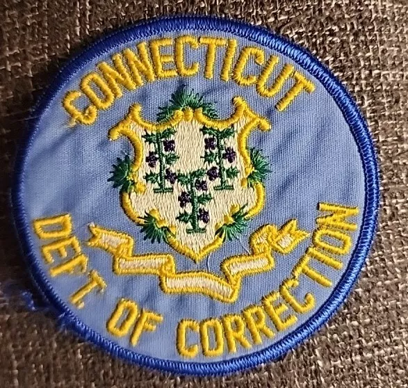 Cloth FELT Back BLUE TRIM Connecticut Dept of Correction Police Patch Rare