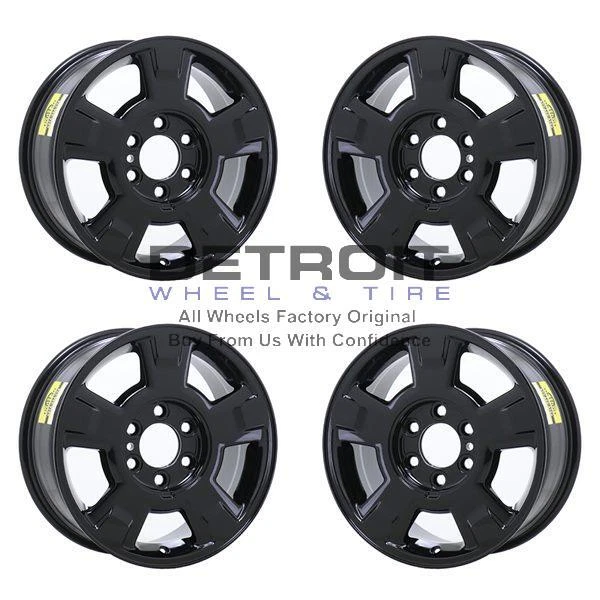 17& FORD F150 Gloss Black Wheels Rims Factory Oem 3781 2009-2014 Set ...