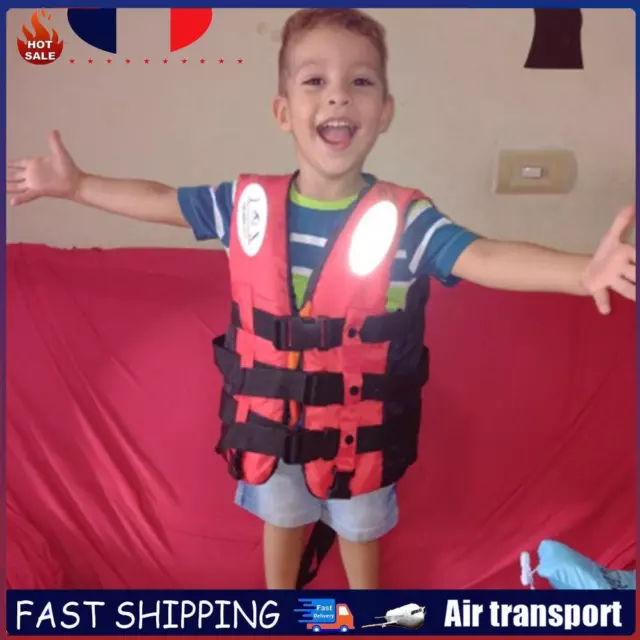 Boating Vest Portable Buoyancy Vest Wear-resistant for Swimming (Red M) FR