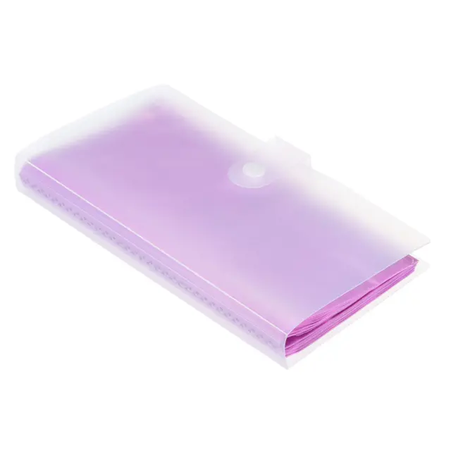 Plastic Business Card Holders Card Binder Book Name Cards Organizers Purple
