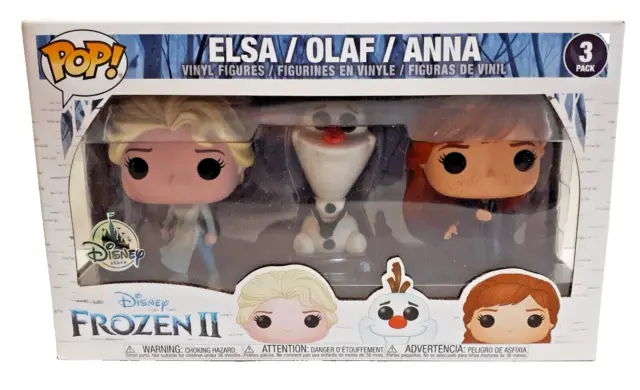 Collectable Funko POP Rare Disney Frozen II Elsa Olaf Anna 3 Pack New in Box