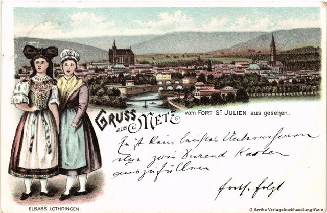 CPA AK greeting from METZ from Fort St-JULIEN (473970)
