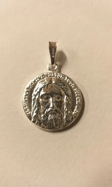 Medaglia Volto Santo In Argento 925 Con Catenina – Devozione Alla Sindone, Gioiello Religioso Cristiano, Ideale Come Dono Di Fede