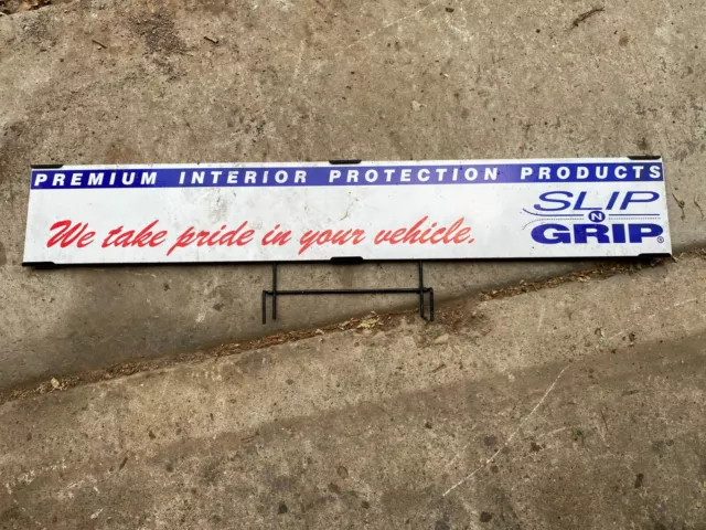 Vintage Slip N Grip Premium Interior Protection display advertising sign rare