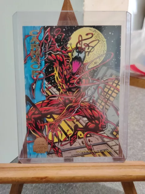 Carnage,  1994 Marvel Universe Comics Trading Card Super Villains  #125 Venom