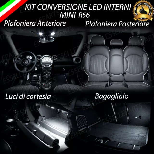 Kit Led Interni Per Mini Cooper / One R56 Completo 6000K Canbus + Luci Targa Led