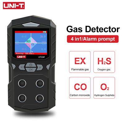 UNI-T Multi rilevatore di gas Perdita Monitor di qualità dell'aria% LEL O2 H2S Co 4in1 Sound