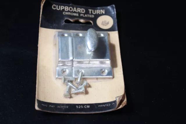 Cupboard Turn Chrome Plated Part No 535-cm Screws Included see pics 2