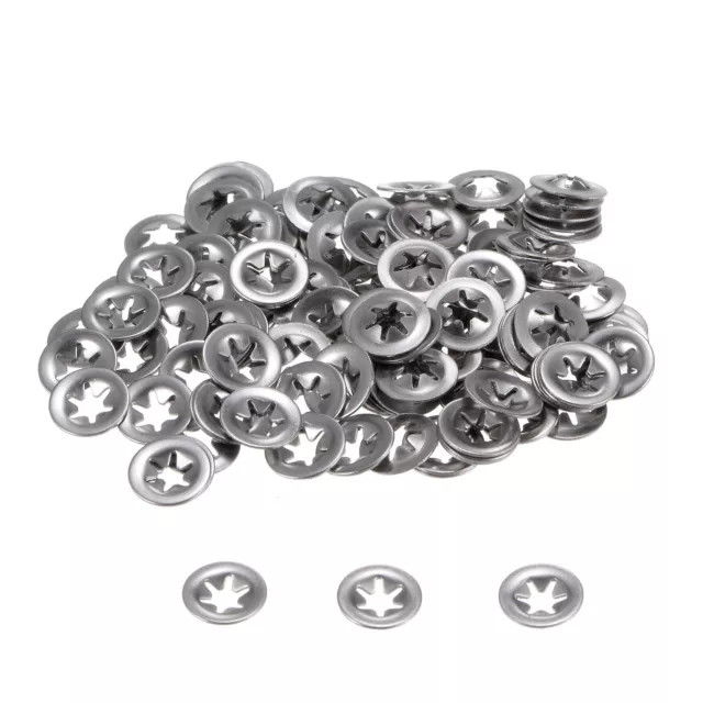 120pcs Internal Tooth Star Lock Washers M3 Stainless Steel Starlock Push Nuts