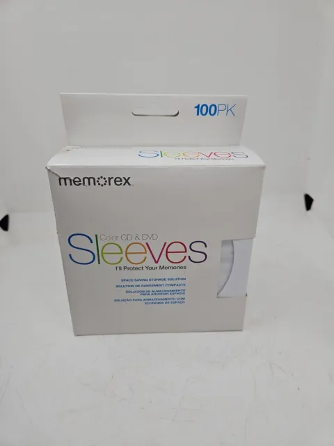 Memorex Multi Color CD & DVD Paper Sleeves with Window & Flap Pack of 100