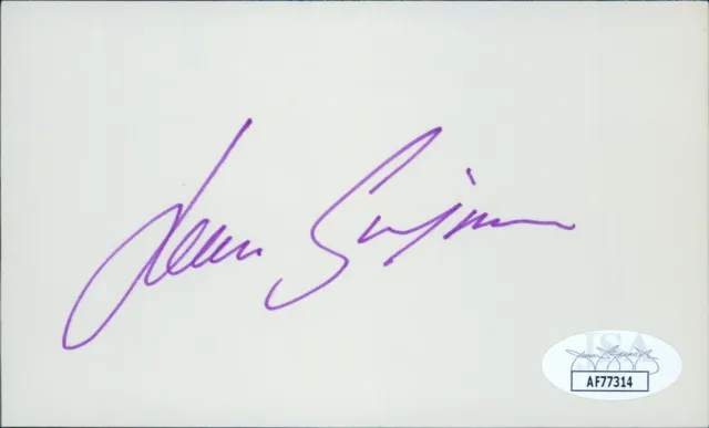 Jean Simmons Actress Signed 3x5 Index Card JSA Authenticated