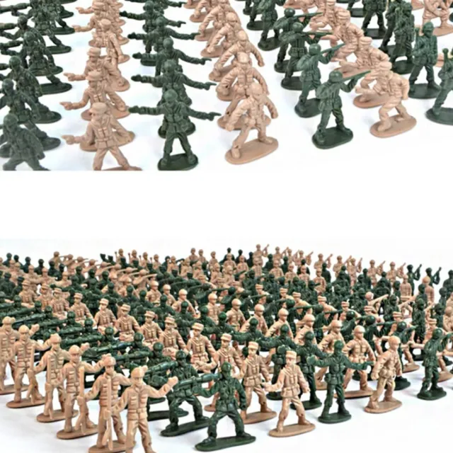 Ensemble de figurines soldats jeux de table de sable 100 jouets en plastique sol