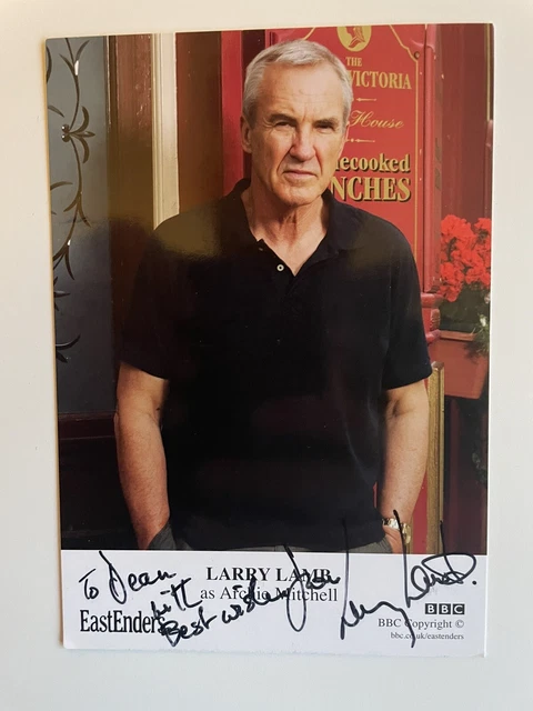 Signed Larry Lamb Eastenders cast card autograph Gavin and Stacey