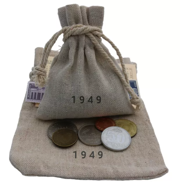 75. Geburtstag. 8 Münzen 1949 DDR,BRD etc. NOSTALGIE Geschenkidee von WallaBundu