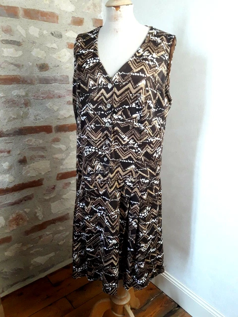 Robe Chasuble Gris Stretch Sans Manches Un Jour Ailleurs - Taille 50 (48D/22UK) - Occasion