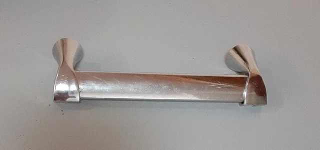 Vintage Chrome Cabinet Door Handle Long Drawer Pull Mid Century Modern Salvage