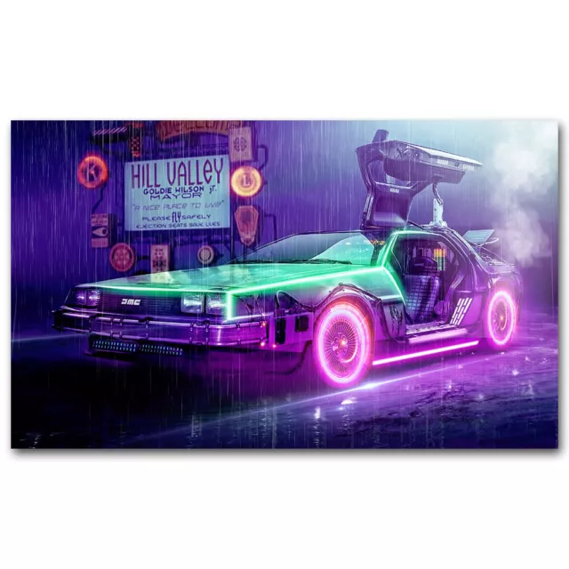 Back to the Future 1 2 3 Classic Movie Art Silk Poster 12x20 24x40inches