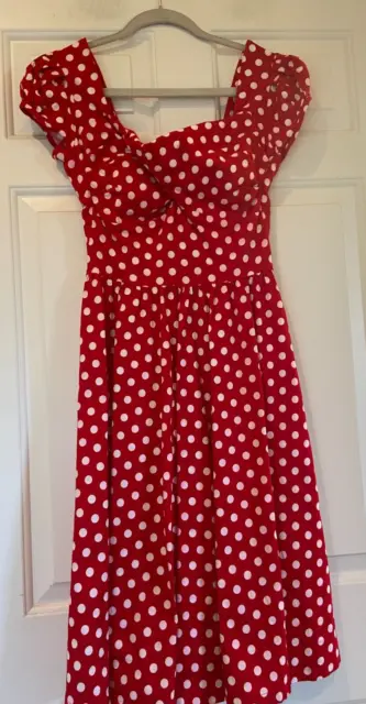 Minnie Mouse Red Polka Dot Dress Halloween Costume Size Womens 6
