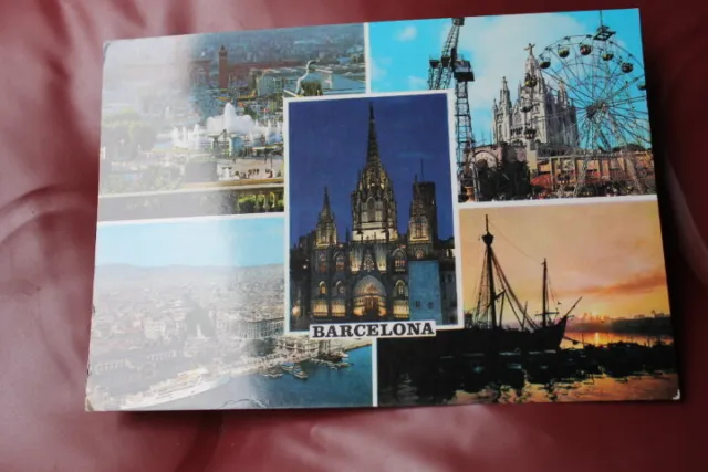 Ansichtskarte Postkarte Barcelona Tibidabo Catedral  Puerto Carabela St. Maria