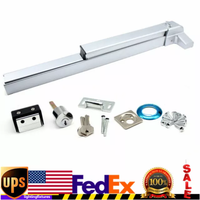 Door Push Bar Panic Heavy Duty Commercial Rim Exit Device For 30"-36" single HOT