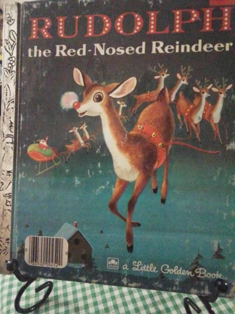 RUDOLPH THE RED-NOSED REINDEER Little Golden Book 1976 New York GC $12. ...