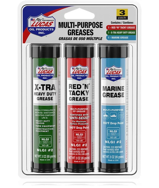 Multi-Purpose Assorted Grease, 3Pk of 3Oz.