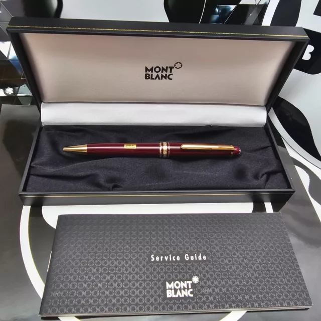 MONTBLANC Meisterstuck 164R Classic Burgundy / Red Gold Trim Ballpoint Pen NEW