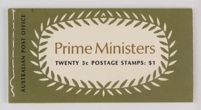 AUSTRALIA 1969 Prime Ministers $1 booklet N69/3. MNH **. SG SB45. Pfr B132Ad.