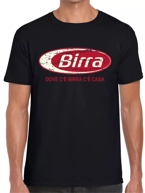 T-shirt uomo Birra Maglietta divertente ironica parodia Beer Manica Corta maschi