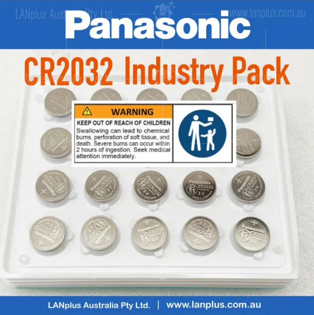 Panasonic 3V CR2032 Industry Lithium Button coin battery DL2032 ECR2023 GPCR2032