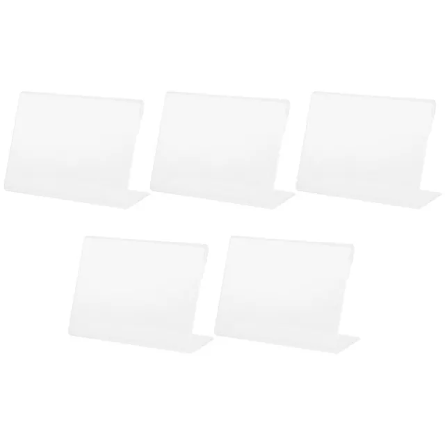 5 piezas tarjetas de mesa transparentes soporte para placa de exposición placa acrílica signo