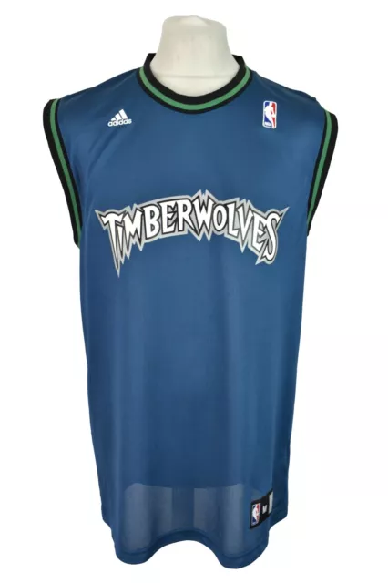 ADIDAS NBA Timberwolves Blue Vest Jersey T-Shirt size M Mens Outdoors Outerwear