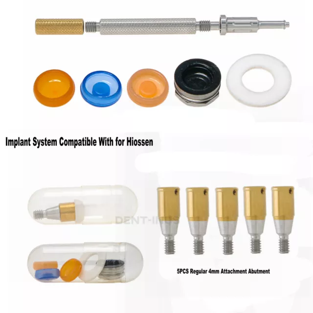 Dental Regular Abutment & Overdenture Male Caps Kits for Hiossen 4mm Regular