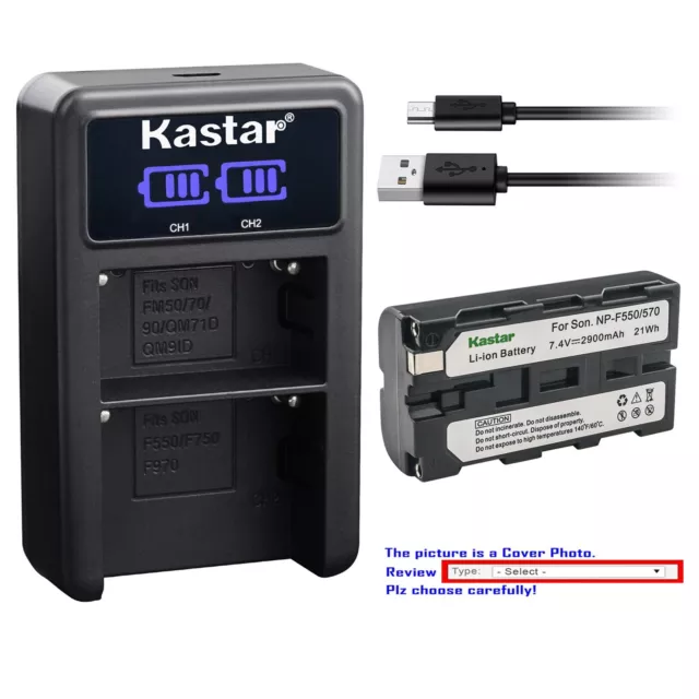 Kastar Battery LED2 Charger for Yongnuo YN900 YN900 II YN1200 PROLED Video Light