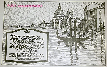 Venise Lido Hotel Danieli Advertisement 1922 Pub Ad