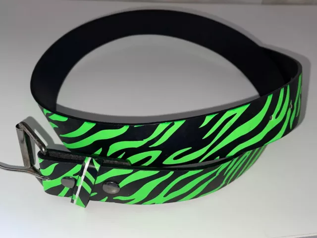 Cintura Stampa Tiger Vintage anni '90 00 Y2k Verde e Nero - Unisex Moda Vintage S