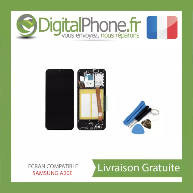 Ecran Compatible LCD Complet Pour Samsung Galaxy A20e A202F Avec Châssis TVA