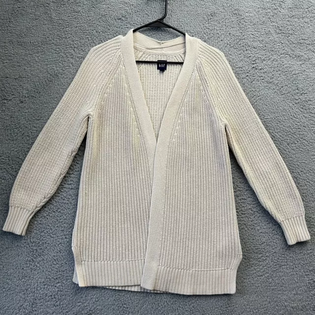 Gap Sweater Womens XS Cream Off White Cardigan Chunky Knit Grandmacore Cozy