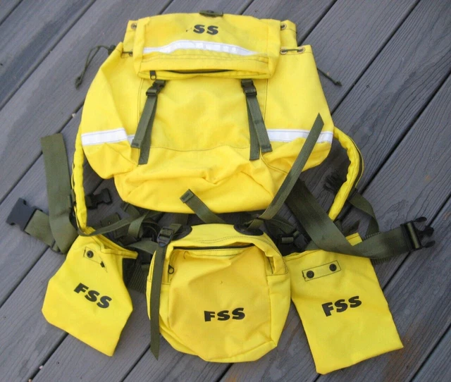 5pcs New Matching 1969 FSS USFS WILDLAND FIRE FIGHTER MODULAR BACKPACK w/ FASTEX