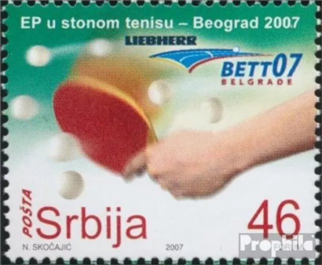 Serbia 185 (completa edizione) MNH 2007 Table Tennis Championship