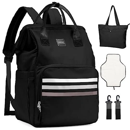 Diaper Bag Backpack, Multifunction Waterproof Travel Diaper Bag, Unisex Baby ...