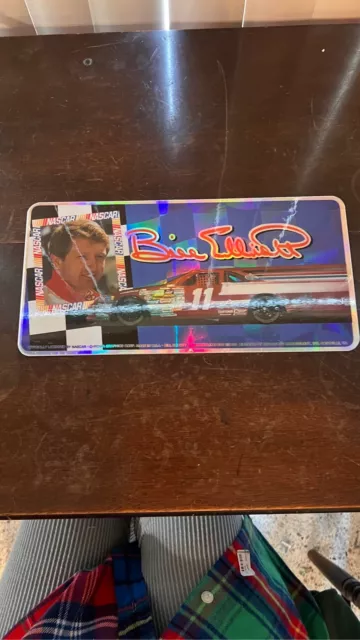 Vintage Bill Elliott 1990'S #11 Chromas Graphics Metal License Plate