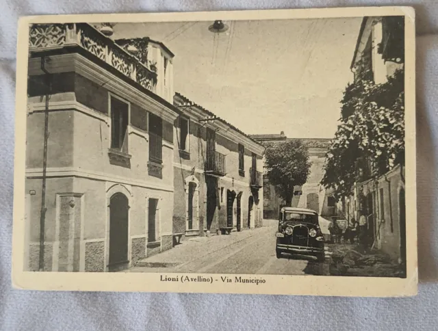 Cartolina  Lioni Avellino Viaggiata 1955