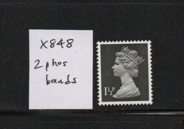 Machin - MNH/UM - 1 1/2p black - SG X848 (two phosphor bands)