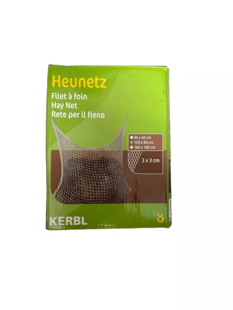 Kerbl Heunetz engmaschig 3x3 cm (Größe 120x90 cm, für 12-Stunden Fütterung, Füll