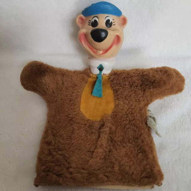 VTG 50's Knickerbocker Huckleberry Hound Rubber Face Yogi Bear Hand Puppet