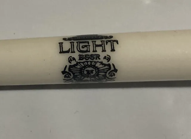 Vintage SCHLITZ LIGHT BEER SILVER TONE WHITE Collectible Pen ADVERTISEMENT