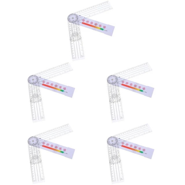 2 stencil circolare per disegnare, righello circolare per dipingere, stencil quilling trasparente, righello del foro rotondo, modello cerchio, stencil